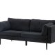 VENTURE DESIGN Boom sofa - sort stof/linned og sort stl