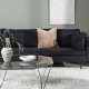 VENTURE DESIGN Boom sofa - sort stof/linned og sort stl