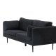 VENTURE DESIGN Boom sofa - sort stof/linned og sort stl
