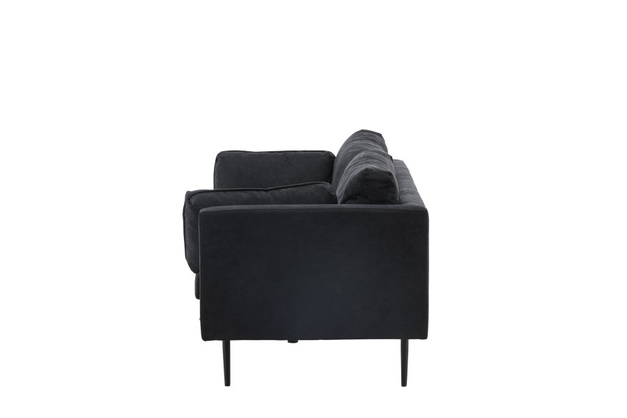 VENTURE DESIGN Boom sofa - sort stof/linned og sort stl