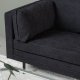 VENTURE DESIGN Boom sofa - sort stof/linned og sort stl
