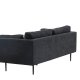 VENTURE DESIGN Boom sofa - sort stof/linned og sort stl