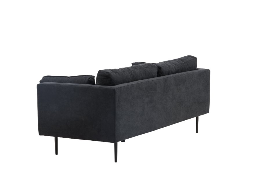 VENTURE DESIGN Boom sofa - sort stof/linned og sort stl
