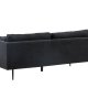 VENTURE DESIGN Boom sofa - sort stof/linned og sort stl
