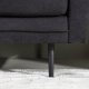 VENTURE DESIGN Boom sofa - sort stof/linned og sort stl