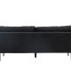 VENTURE DESIGN Boom sofa - sort stof/linned og sort stl