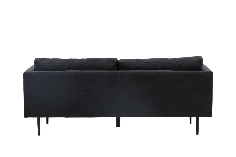 VENTURE DESIGN Boom sofa - sort stof/linned og sort stl