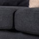 VENTURE DESIGN Boom sofa - sort stof/linned og sort stl