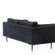 VENTURE DESIGN Boom sofa - sort stof/linned og sort stl