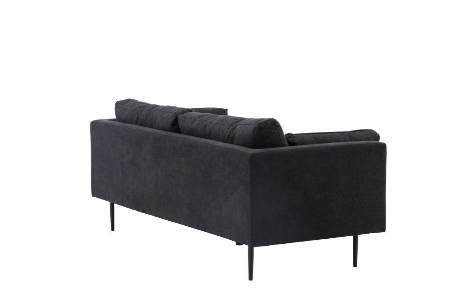 VENTURE DESIGN Boom sofa - sort stof/linned og sort stl