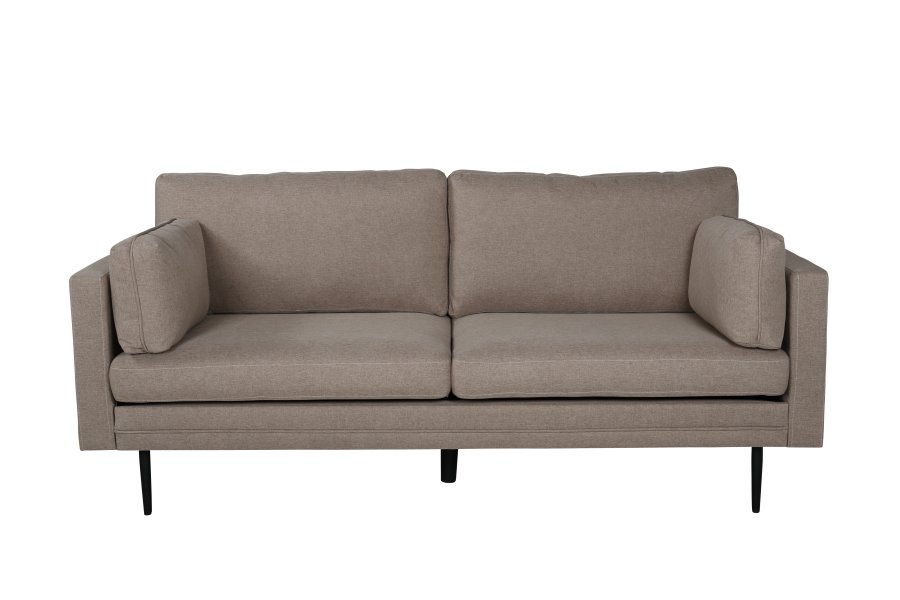 VENTURE DESIGN Boom 3 pers. sofa - brun polyester og sort stl
