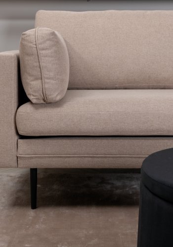 VENTURE DESIGN Boom 3 pers. sofa - brun polyester og sort stl