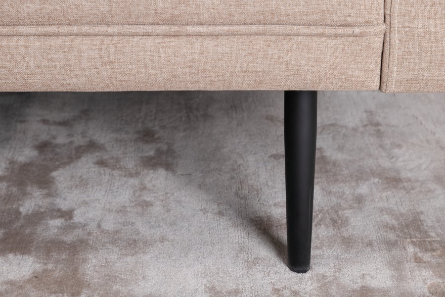 VENTURE DESIGN Boom 3 pers. sofa - brun polyester og sort stl