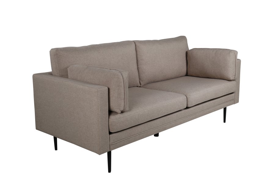 VENTURE DESIGN Boom 3 pers. sofa - brun polyester og sort stl