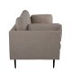 VENTURE DESIGN Boom 3 pers. sofa - brun polyester og sort stl
