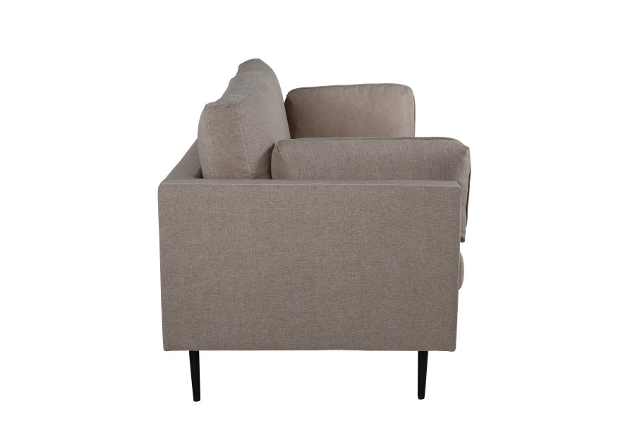 VENTURE DESIGN Boom 3 pers. sofa - brun polyester og sort stl