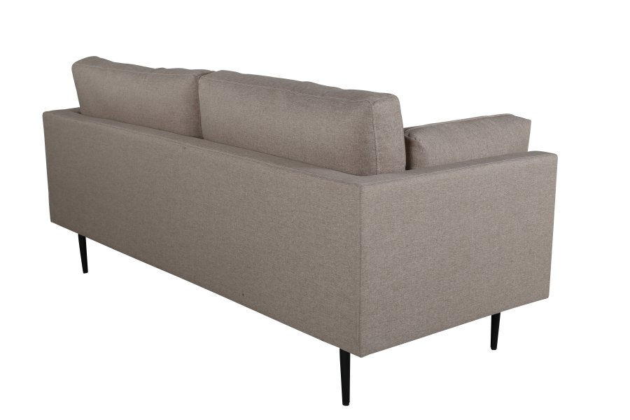 VENTURE DESIGN Boom 3 pers. sofa - brun polyester og sort stl