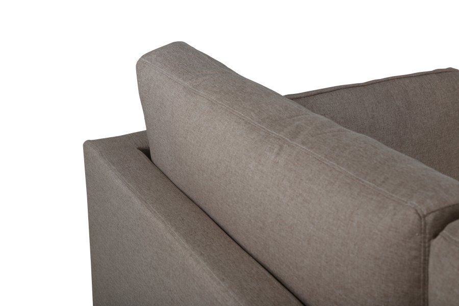 VENTURE DESIGN Boom 3 pers. sofa - brun polyester og sort stl