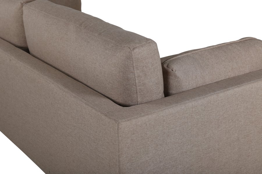 VENTURE DESIGN Boom 3 pers. sofa - brun polyester og sort stl