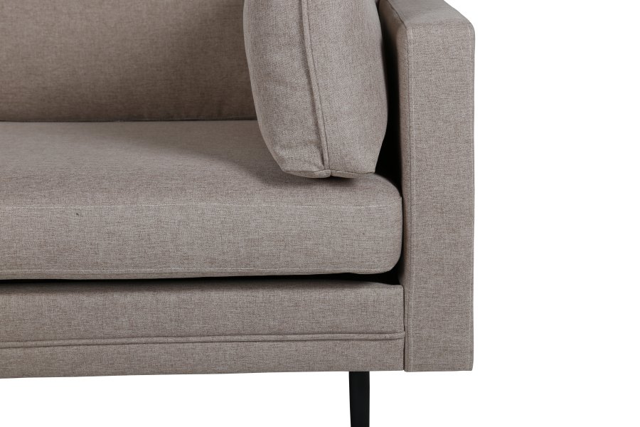 VENTURE DESIGN Boom 3 pers. sofa - brun polyester og sort stl
