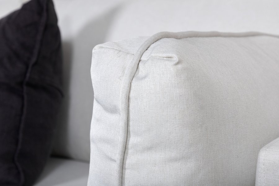 VENTURE DESIGN Boom 3 pers. sofa - lys beige polyester og sort stl