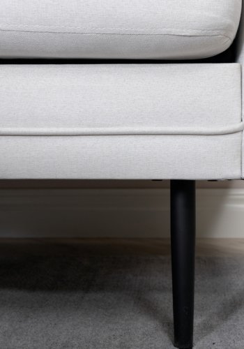 VENTURE DESIGN Boom 3 pers. sofa - lys beige polyester og sort stl