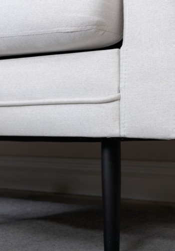 VENTURE DESIGN Boom 3 pers. sofa - lys beige polyester og sort stl