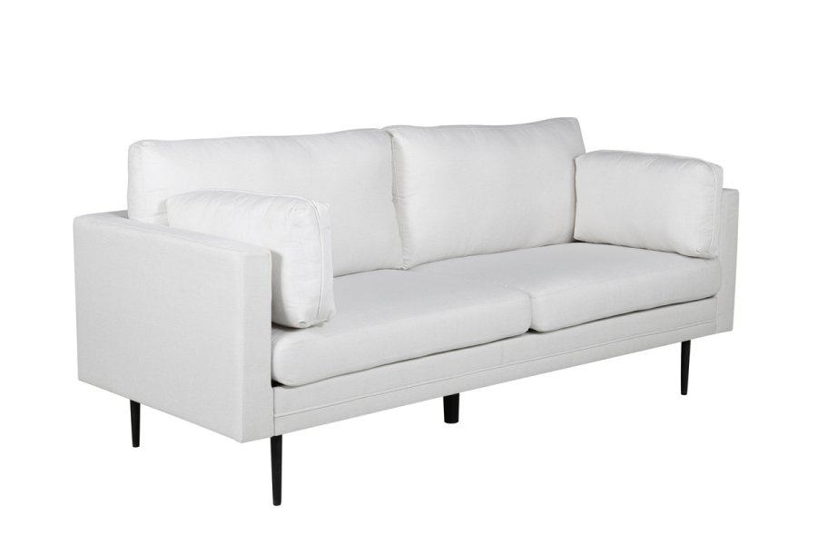 VENTURE DESIGN Boom 3 pers. sofa - lys beige polyester og sort stl