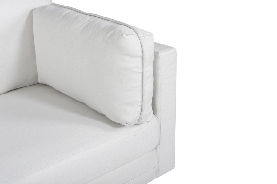 VENTURE DESIGN Boom 3 pers. sofa - lys beige polyester og sort stl