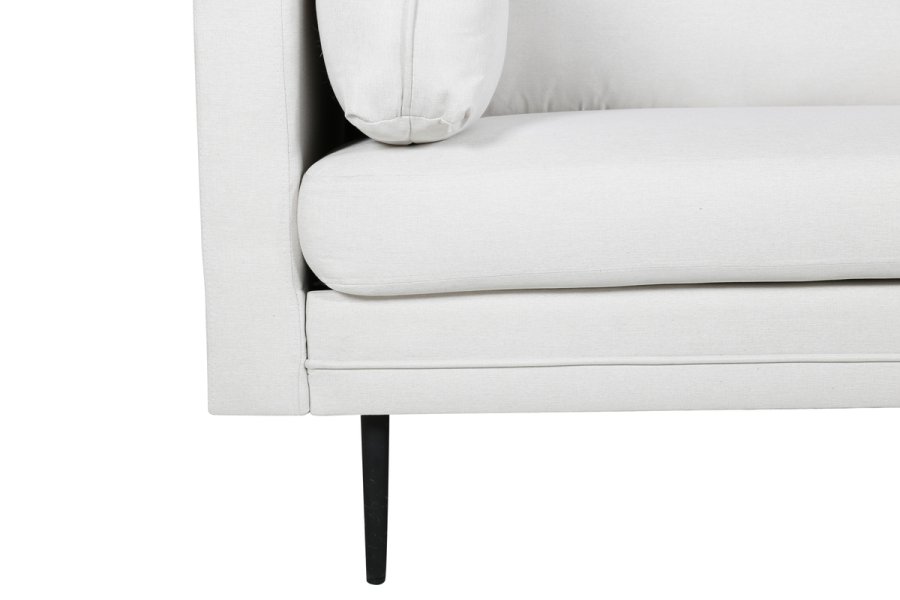 VENTURE DESIGN Boom 3 pers. sofa - lys beige polyester og sort stl