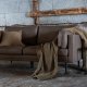VENTURE DESIGN Boom 3 pers. sofa - brun mikrofiber og sort stl