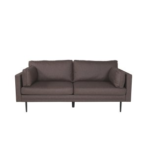 VENTURE DESIGN Boom 3 pers. sofa - brun mikrofiber og sort stl