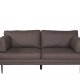 VENTURE DESIGN Boom 3 pers. sofa - brun mikrofiber og sort stl