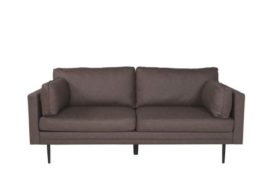 VENTURE DESIGN Boom 3 pers. sofa - brun mikrofiber og sort stl