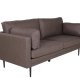 VENTURE DESIGN Boom 3 pers. sofa - brun mikrofiber og sort stl