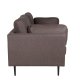 VENTURE DESIGN Boom 3 pers. sofa - brun mikrofiber og sort stl