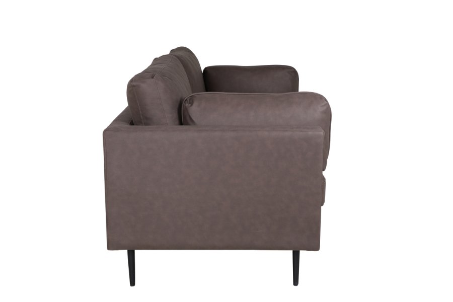 VENTURE DESIGN Boom 3 pers. sofa - brun mikrofiber og sort stl
