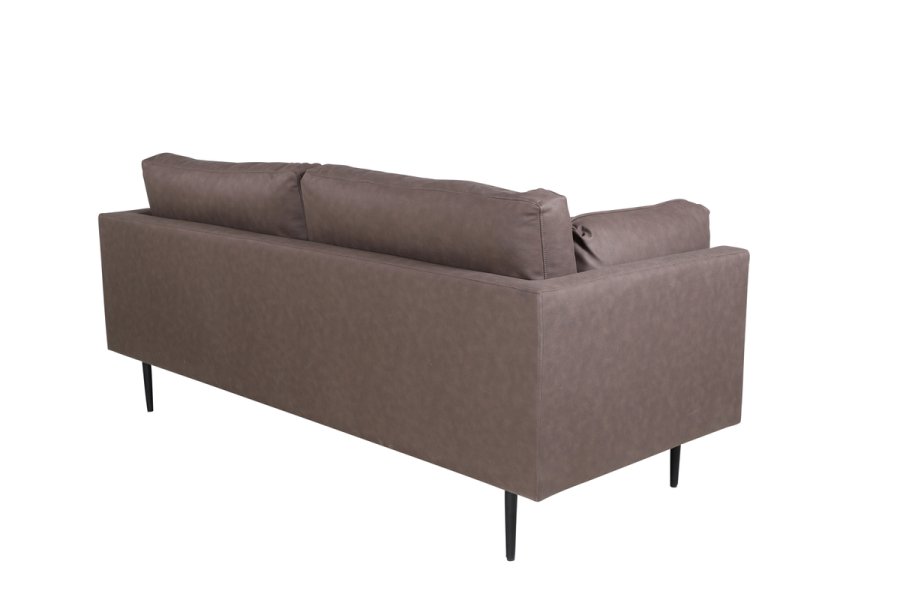 VENTURE DESIGN Boom 3 pers. sofa - brun mikrofiber og sort stl