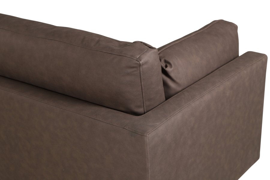 VENTURE DESIGN Boom 3 pers. sofa - brun mikrofiber og sort stl