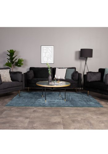 VENTURE DESIGN Boom 3 pers. sofa - sort polyester og metal