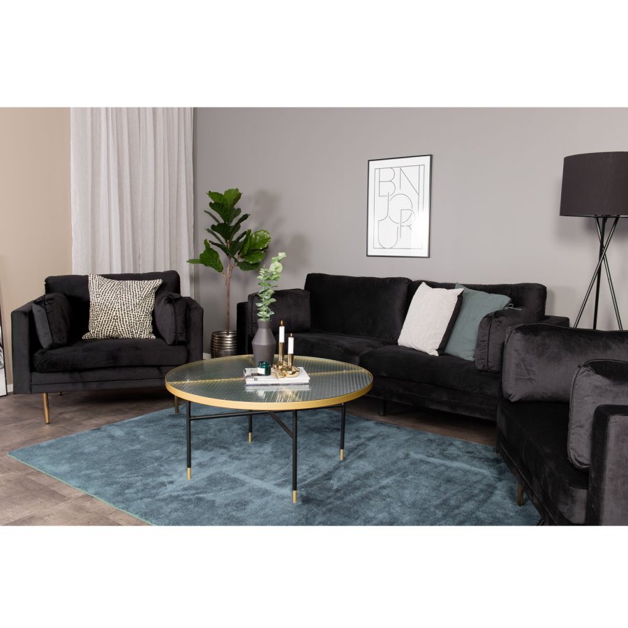 VENTURE DESIGN Boom 3 pers. sofa - sort polyester og metal