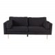 VENTURE DESIGN Boom 3 pers. sofa - sort polyester og metal