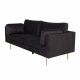 VENTURE DESIGN Boom 3 pers. sofa - sort polyester og metal