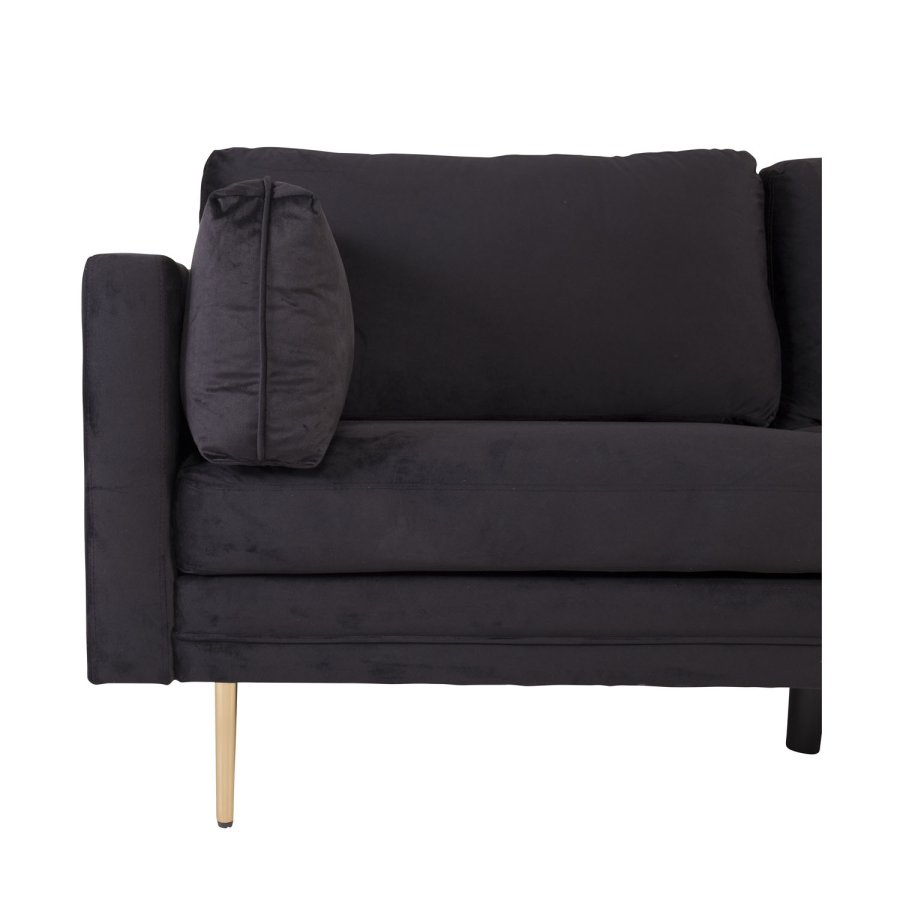 VENTURE DESIGN Boom 3 pers. sofa - sort polyester og metal