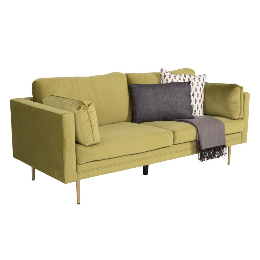 VENTURE DESIGN Boom 3 pers. sofa - grn polyester og metal