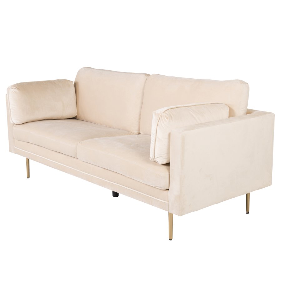 VENTURE DESIGN Boom 3 pers. sofa - creme polyester og metal