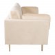 VENTURE DESIGN Boom 3 pers. sofa - creme polyester og metal