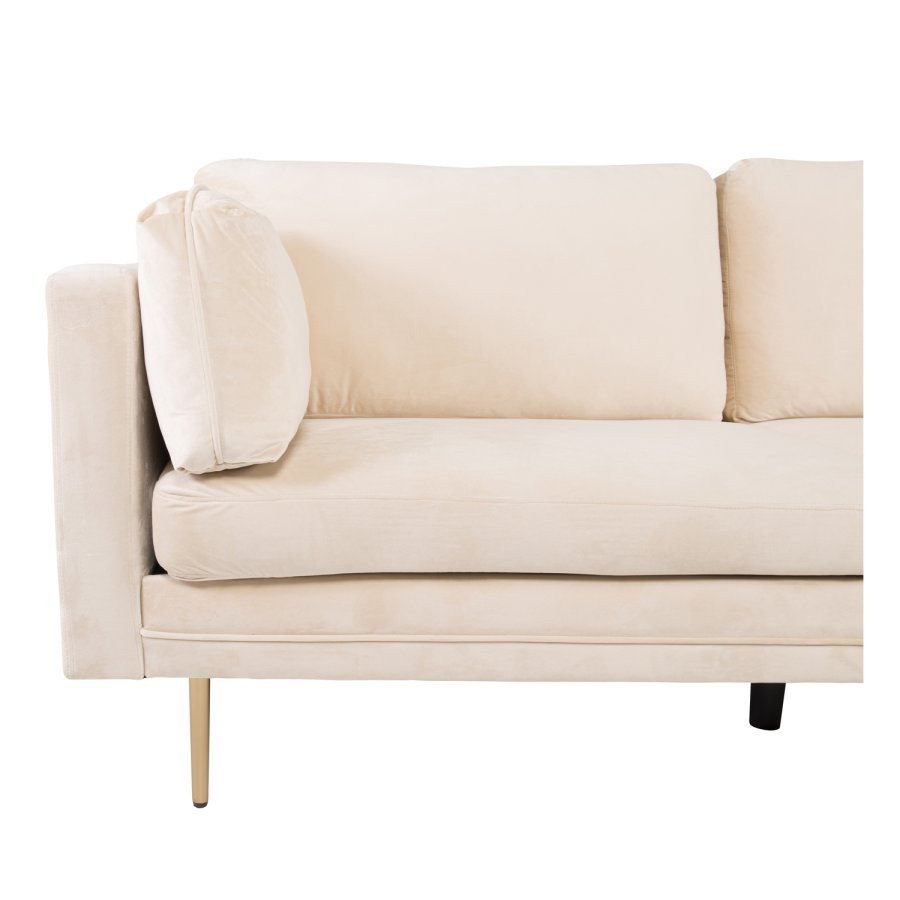 VENTURE DESIGN Boom 3 pers. sofa - creme polyester og metal