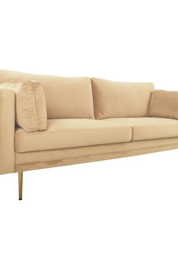 VENTURE DESIGN Boom 3 pers. sofa - creme polyester og metal