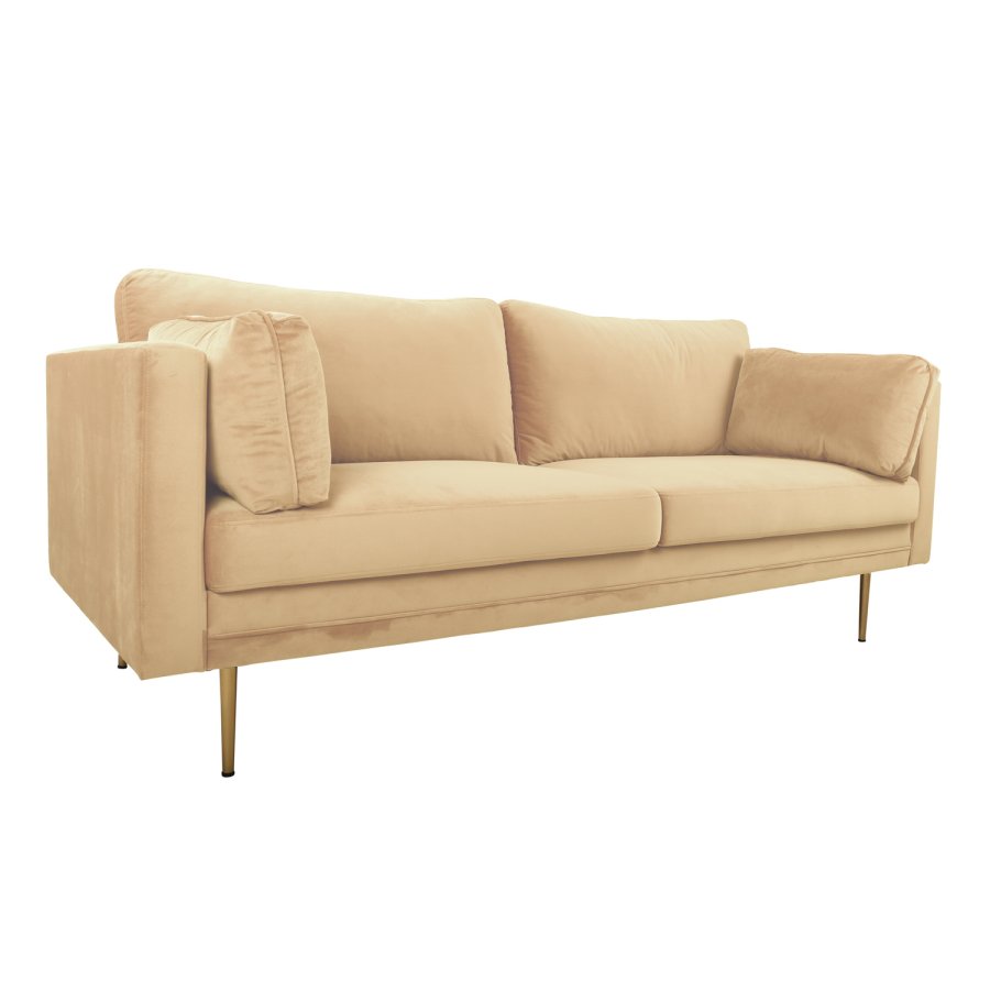 VENTURE DESIGN Boom 3 pers. sofa - creme polyester og metal